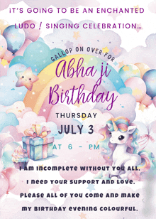 a birthday invitation for a girl called asha ji