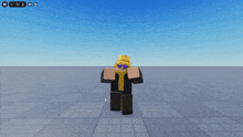 a screenshot of a roblox game with a yellow haired character