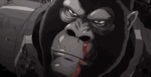 Armored Gorilla One Punch Man GIF - Armored Gorilla One Punch Man Nose Bleed GIFs