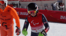 hello menna fitzpatrick great britain womens visually impaired super combined standing para alpine skiing