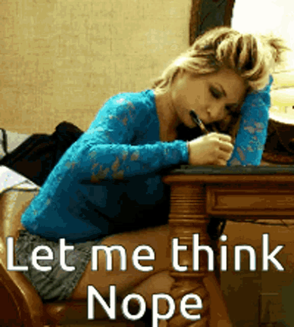 Let Me Think Nope GIF - Let Me Think Nope No GIFs