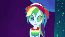 rainbow dash from my little pony equestria girls with hypnotic eyes