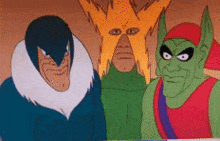 Me And The Boys To Catch A Spider GIF - Me And The Boys To Catch A Spider Spiderman 1960 Electro Vulture Green Goblin Villains Smile Hehehehehe GIFs