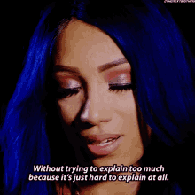 sasha banks without trying to explain too much its just hard to explain at all wwe wwe chronicle