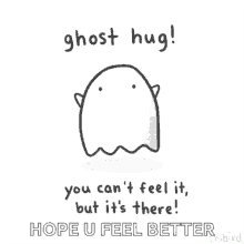 Ghost Hug You Cant Feel It GIF - Ghost Hug You Cant Feel It But Its Here GIFs