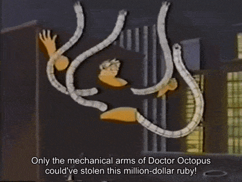 Doctor Octopus brags about stealing a ruby