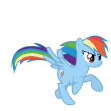 rainbow dash mlp my little pony running