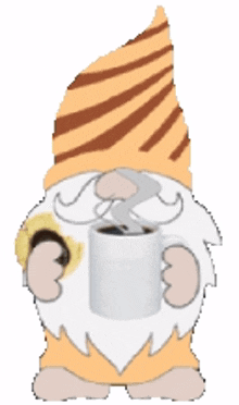 gnome animated coffee animated tea