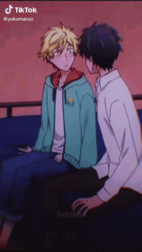 gay kiss anime Blank Template - Imgflip