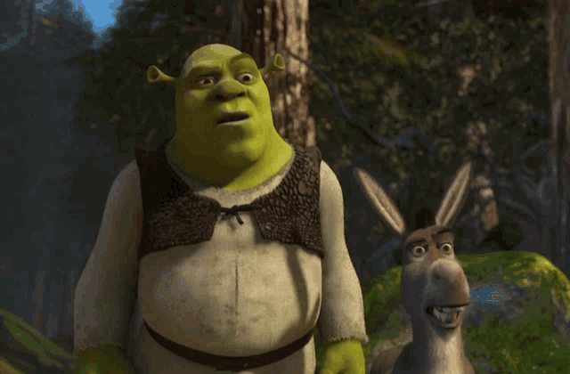 Shrek Looks Sideways GIF