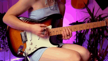 Playing Guitar Sophie Burrell GIF - Playing Guitar Sophie Burrell Strumming The Guitar GIFs