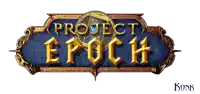 a logo for project epoch shows a compass on a blue background