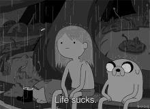 Adventure Time Life Sucks GIF - Adventure Time Life Sucks Raining GIFs