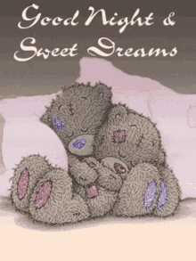 good night sweet dreams sleep well sleep tight bear