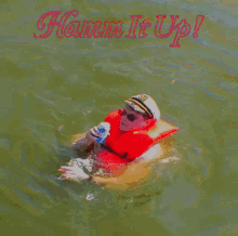 Hamms Beer Captain Hat Water Life Vest GIF - Hamms Beer Captain Hat Water Life Vest GIFs