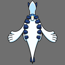 a cartoon drawing of a pokemon wearing a scarf and a watch