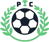 a picture of a soccer ball with a laurel wreath around it and the letters pyc above it