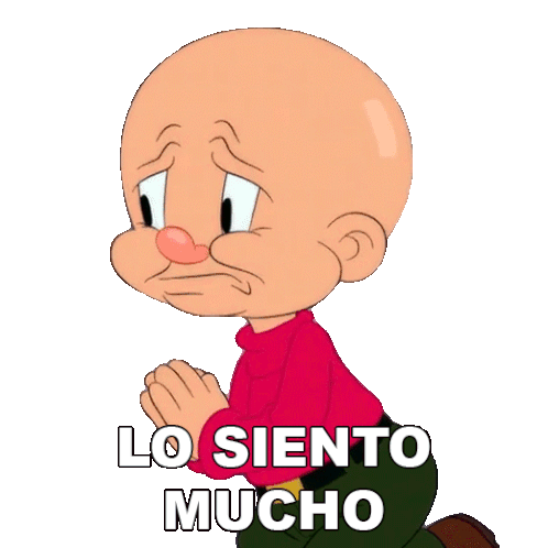 Lo Siento Mucho Elmer Fudd Sticker - Lo Siento Mucho Elmer Fudd Looney Tunes Stickers