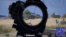 a computer screen shows a sniper scope with the number 28 alive on it