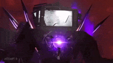 a robot with a screen that says `` i want you to dead ''