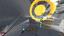 a screenshot of a video game with the time trial displayed