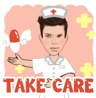 Take Care Nurse Sticker - Take Care Nurse Sick Stickers
