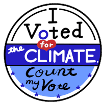 I Voted For The Climate Climate Change Sticker - I Voted For The Climate Climate Change Earth Stickers