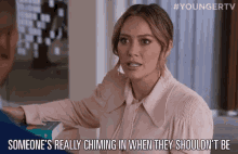 Chiming Shouldnt GIF - Chiming Shouldnt Kelsey Peters GIFs