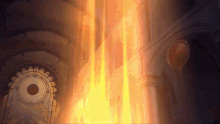 a cartoon drawing of a building with flames coming out of the windows