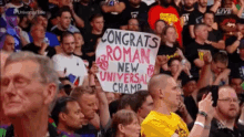roman reigns happy celebrate fans cheering