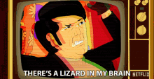 Theres A Lizard In My Brain Ahh GIF - Theres A Lizard In My Brain Ahh Yell GIFs