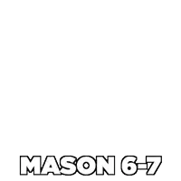 a picture of a man with his mouth open and the words mason 6-7 written below him