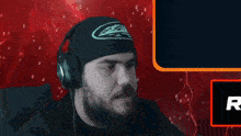 a man wearing headphones with the words can you make it clap real quick below him