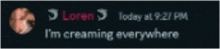 a blurred image of loren today at 9:27 pm