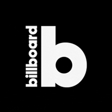 the billboard logo is on a black background .