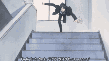 Falling Down Stairs Anime GIF - Falling Down Stairs Anime Recovery GIFs