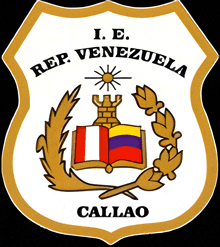 a shield with a flag and the words rep venezuela callao on it