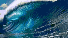 blue wave tsunami ocean sea