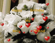Happy Birthday Song Flowers GIF - Happy Birthday Song Flowers Hearts GIFs
