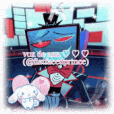 a cartoon character with the name vox de ana on the bottom