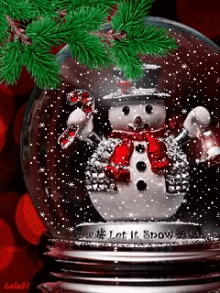 Let It Snow Snowman GIF - Let It Snow Snowman Snow Globe GIFs