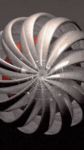 a computer generated image of a swirl with a circle in the middle