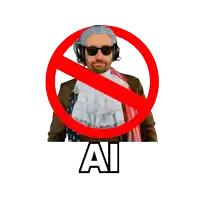 a man in a costume with a red circle around his head and the word ai below him