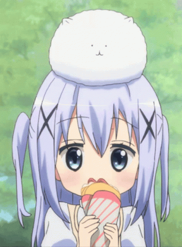 Chino Kafu Cute GIF - Chino Kafu Cute Eating - Discover & Share GIFs