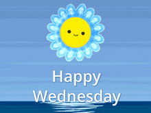 a happy wednesday greeting card with a sun and the words happy wednesday