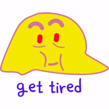 yellow tired