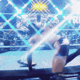 a wrestling ring with a sign that says ' tiffanyluv24 ' on the bottom