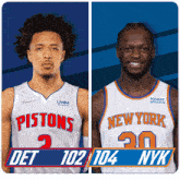Detroit Pistons (102) Vs. New York Knicks (104) Fourth-period-overtime Break GIF - Nba Basketball Nba 2021 GIFs
