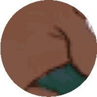 a pixelated image of a person 's butt with a green bikini top