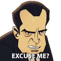 Excuse Me President Richard Nixon Sticker - Excuse Me President Richard Nixon Agent Elvis Stickers